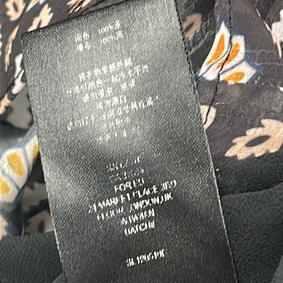 Stevie May S Anise Floral Chiffon Black Lined Short Sleeve Flowy Midi Dress - Picture 12 of 15